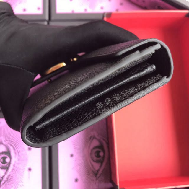 Gucci包 古馳新款女包 Gucci斜跨女包 Gucci鏈條包 570145黑皮  gdj1198